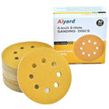 5-Inch 8-Hole Hook and Loop Sanding Discs 100-Grit Random Orbit Sandpaper, 50-Pack