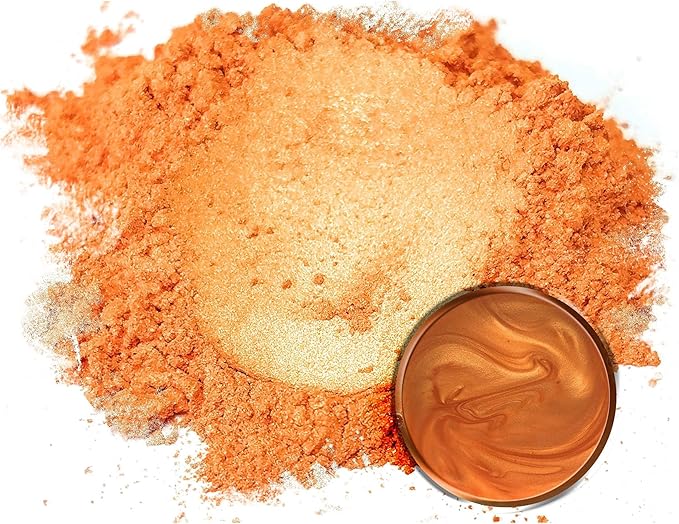 Eye Candy Pigments Premium Orange Mica Powder - Fire Orange (50gr) - for Epoxy, Resin, Soap, Paint, Woodworking, Acrylic Pouring, Bath Bombs, Fishing Lures - DIY Arts and Crafts Additive