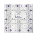 The Quilted Bear Quilting Rulers - Transparent Acrylic Non Slip Quilting, Patchwork & Sewing Ruler with Clear Black Lines & 30, 45 & 60 Degree Angles for Perfect Accuracy & Precision (6.5" x 6.5")