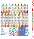 Grabie 72 Colors Acrylic Paint Markers, Soft Brush Tip Acrylic Markers Set, Paint Pens for Wood, Fabric, Canvas, Glass, Stone, Canvas, Rock Painting and DIY Crafts Art Supplies, Set of 36