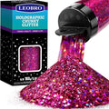 LEOBRO Red Glitter, 160G/5.64OZ Holographic Chunky Glitter for Crafts, Resin, Nail Body, DIY Decorations