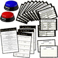 20 Pcs Retirement Friendly Feud Game Set Retirement Party Game Trivia Quiz with 18 Card 2 Buzzer for Adults Family Games Activities Party Supplies, Battery Not Included