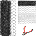 36'' x 150' Black Chicken Wire Mesh Fence, 20 Gauge Galvanized Poultry Netting and 1 inch Garden Mesh Fence Roll, Chicken Wire for Floral Arrangements/Crafts/Farm/Livestock/Pet Protection