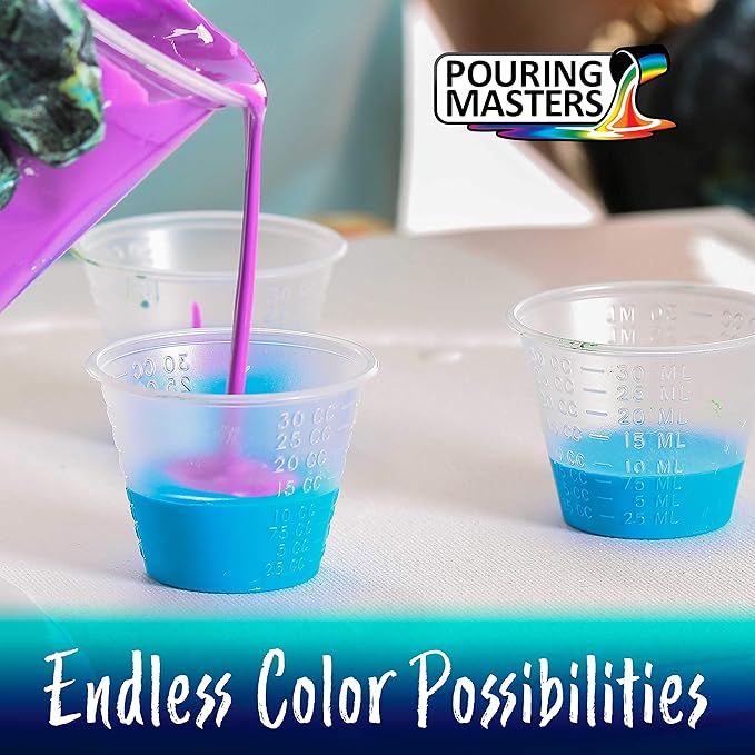 Pouring Masters Neon Jazzberry Ready to Pour Acrylic Pouring Paint - Premium 32-Ounce Pre-Mixed Fluid Acrylic Paint - Fluid Art Supplies for Canvas, Wood, Paper, Tile & Rocks