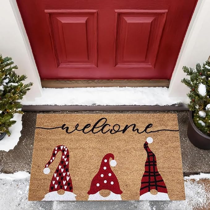 Christmas Stencils for Door Mats 23.6” Christmas Doormat Stencils for Crafts Reusable Holiday Stencil for Doormats Wood Fabrics Decor