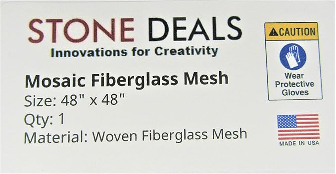Mosaic Mesh for Back Mounted Tile, 48" X 48", Non Sticky