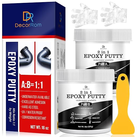 Epoxy Sculpt Clay - 16oz Epoxy Putty for Epoxy Sculpt, 2 in 1 Underwater or Above Fast Repair, Fix Leaks, Cracks, Filling, Sculpting - 2 Part Pool Putty for Metal, Tile, Concrete, Plastic, Ceramics