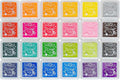Ink Pad, 24 Colors Finger Washable Craft Ink Pad for Kids Stamp, 1.18X1.18''