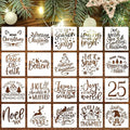 Christmas Stencils for Crafts Reusable 6” Christmas Stencil Xmas Holiday Stencils for Painting on Wood Fabrics Decor