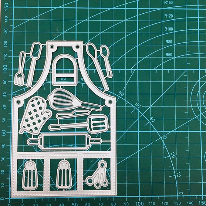 Cutting Dies Metal Stencils Scrapbooking Tools DIY Embossing Template for Paper Card Making Album Arts Crafts Supplies (Kitchenware-12.3x8.2cm)