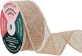 Mandala Crafts Natural Burlap Wired Ribbon 1.5 Inches Wide Jute Ribbons for Crafts - 10 Yds Roll Rustic Burlap Wrap Trim Ribbons for Wreaths Bows Party Decoration