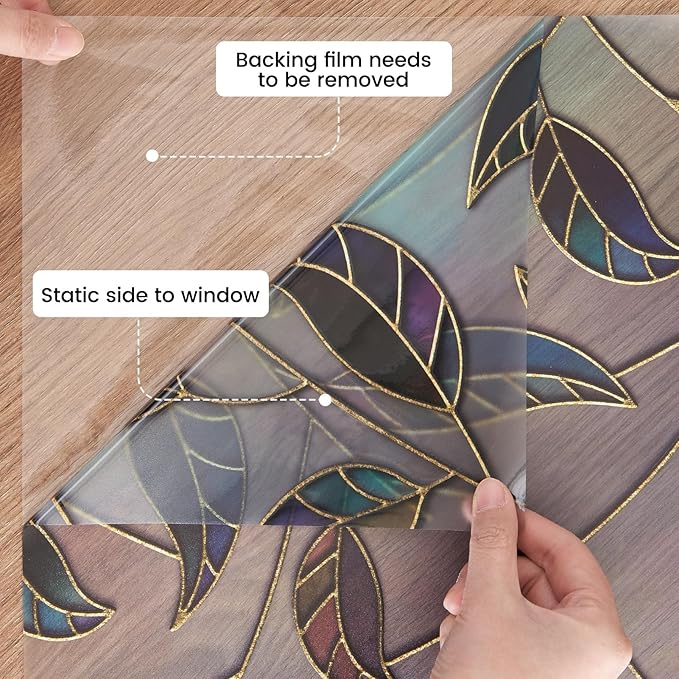DKTIE Window Privacy Film Frosted Glass Static Cling UV Sun Blocking Heat Control Window Tint Day and Night Insulation Home Bathroom Door Decorative (S166, 29.5'' x 118.1'')