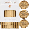 Copper Wax Seal Sticks, ONWINPOR 20pcs Glue Gun Wax Sealing Sticks for Wax Seal Stamp, Mini Bronze Gold Sealing Wax Sticks Suit for 0.28'' Glue Gun (Copper Gold)