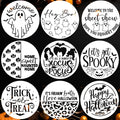 Halloween Stencils for Painting on Wood 12” Large Halloween Stencil Hey Boo Trick or Treat Hocus Pocus Templates for Door Hanger Porch Sign Shirt Painting