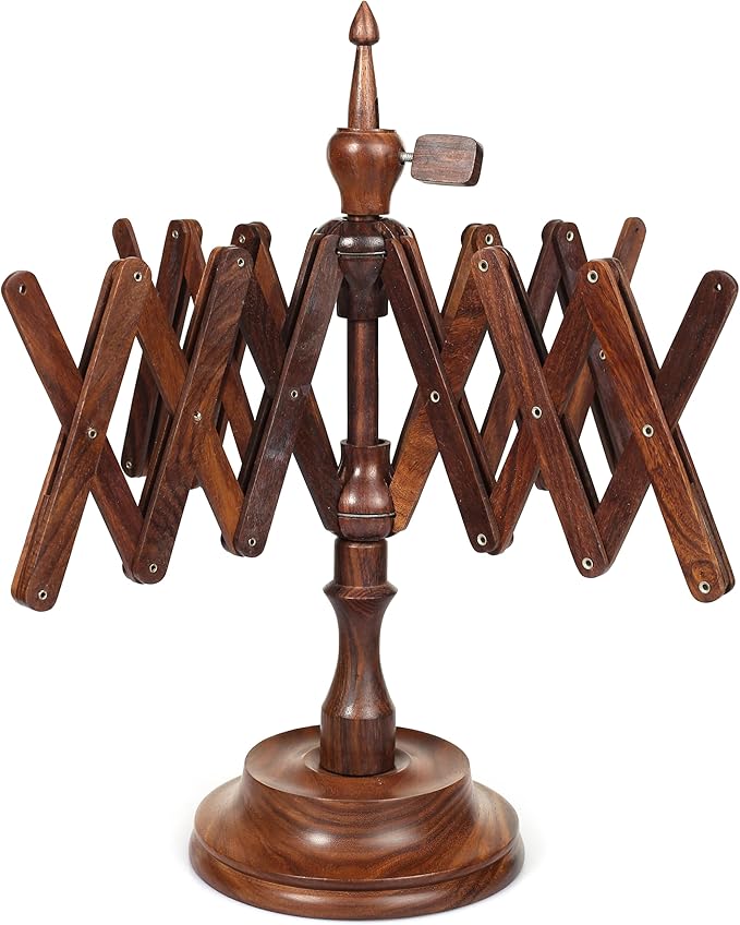 Large Handcrafted Wooden Yarn Winder & Swift – Signature Ball Winder for Crocheting, Knitting, Weaving – Heavy-Duty Yarn Winder for 8-12 oz Skeins