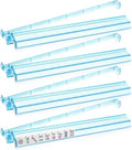 Mahjong Racks with Pushers Set of 4, Mahjong Tile Pushers and Racks, Acrylic Majiang Tile Holders Accessories (Bling Blue)