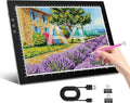 ZEXALIGHT A4 Light Box for Tracing, Light Pad for Diamond Painting with 8 Levels/Stepless Dimming Brightness and 3 Color Modes, Ultra-Thin Copy Board Light Table for Artists Tracing Drawing (Black)