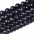 38PCS 10mm Blue Sandstone Gemstone Beads Beads Natural Stone Round Loose Beads for Jewelry Making DIY Bracelet Necklace 15" Inch