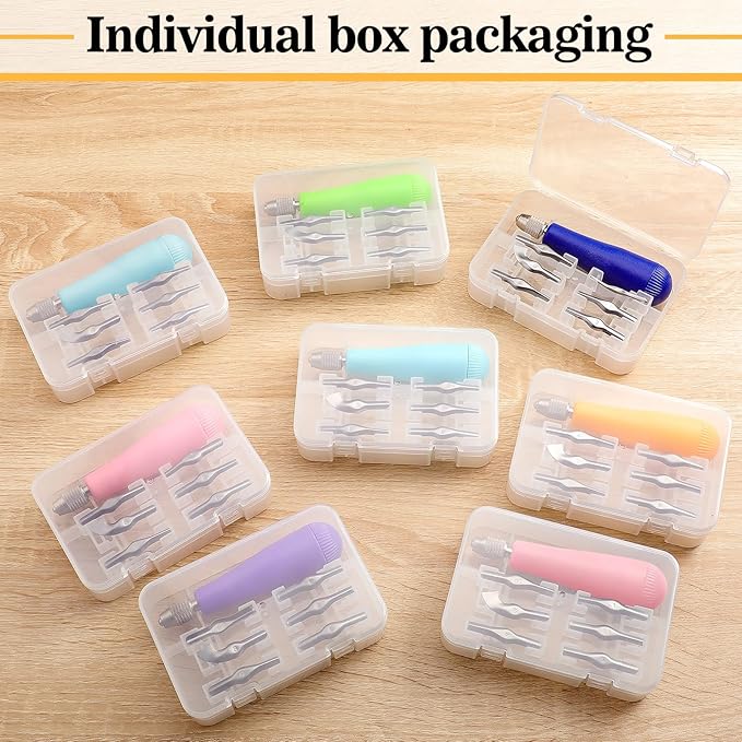 Umigy 12 Pack Craft Linoleum Cutter Kit Carving Tools Assortment Linocut Tools Block Cutters for Block Printing, Assorted Colors