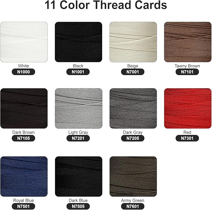 Extra Strong Bonded Nylon Thread #69 Tex70 – 16 OZ, 6000yds, Versatile Stitching Solution for Leather, Upholstery, Canvas Repair and More (Dark Gray)