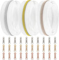 DOITEM 16.5 Yards 3 Pieces Sewing Zippers #5 Nylon Coil Zippers Assorted Zipper for Sewing with 30 Zipper Sliders for DIY Tailor Sewing Crafts Supplies, White