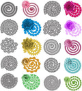 10pcs 3D Layering Rose Metal Cutting Dies, Daisy Flower Garland Wedding Cut Stencils, Blossom Screw Flower Die Cuts, Metal Embossing Stencils Template Mould