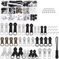 250Pcs Zipper Replacement Zipper Repair Fix Kit Zipper Slider Set for Fixing Luggage Bags, Coats, Jean, Jackets, Tents