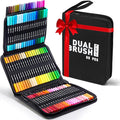 80 Coloring Markers for Adults No Bleeding, Dual Tip Fine & Brush Marker Pens, Art Colored Markers Set for Kids Adults Coloring Books Bullet Journaling Drawing