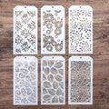 DIY Decorative Stencil Template for Scrapbooking Painting on Wall Furniture Crafts,Set of 6 (Rose)