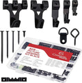 303-Piece Picture Hanging Assortment, Heavy Duty Hooks, Nails, Sawtooth, D-Rings, Wire, Level, and Metal Wall Hooks for Picture Framing and Canvas Mounting (Black)