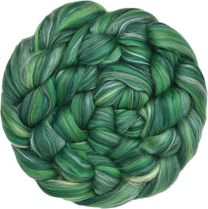 Merino Silk Luxe Tonal Designer Blend. Superfine Merino, Mulberry Silk, Tussah Silk. Top Roving for Spinning or Felting. Eden 1oz