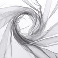 MECCANIXITY Iridescent Sheer Organza Fabric, 10 Yards x 59 Inches Solid Holographic Shiny Fabric Organza Cloth for Wedding, Curtains, Costume, Photo Background, Gradient Gray