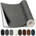 Suede Repair Patch, 17X158 Inch Fabric Large Repair Tape, Self-Adhesive Patches for Furniture, Sofa, Car Interior, Shoes, Hand Bag, Clothing (Grey, 17X158 Inch)