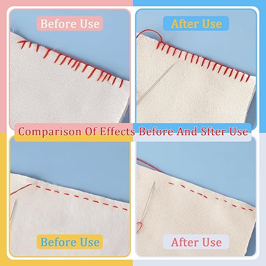 2 PCS 3mm Edge Lock Seam Guide, Mini Sewing Finger Ruler for Hand Sewing, DIY Sewing Kit Tool, Sewing Needle Gauge Measuring Guide, Blue