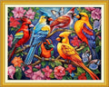 Artvxeay Stamped Cross Stitch Kits Beginners Full Range of Embroidery Starter Kits for Adults Printed Cross Stitching DIY Needlepoint Kit 11CT - (Colorful Birds on Trees 16x20 inch)