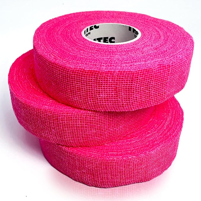THIMTEC - The Original Thimble Tape for Hand Sewing - Fully Adjustable Nail & Finger Protector - A Smarter Alternative to Classic Knitting Thimbles - Neon Flamingo, 3-Pack