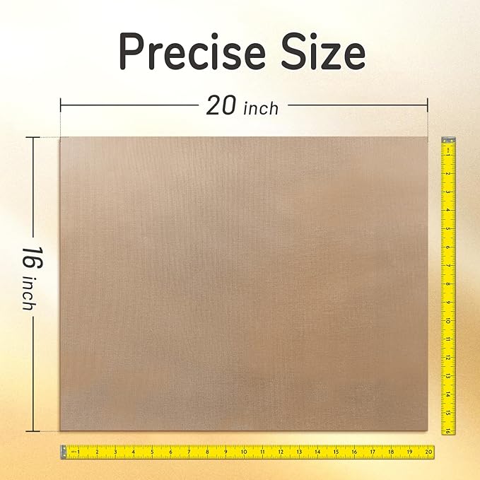 TransOurDream 4 Pack PTFE Teflon Sheets Size L16 x 20" for Auto Heat Press Heat Transfer Paper and Sublimation Paper Reusable Heat Resistant Non stick