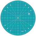Headley Tools 13"x13" Round Rotating Cutting Mat, Self Healing Mat with 360-Degree Rotation & Anti-Slip Base, Sewing Board Cutting Mat Perfect for Fabric Quilting Leather Hobby Project, Turquoise