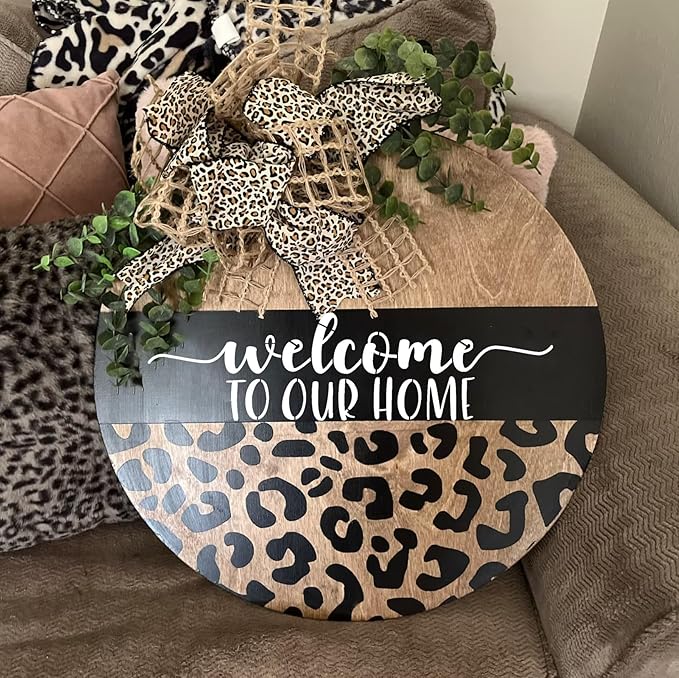 Welcome Stencils for Painting on Wood 12” Welcome Stencil for Wood Sign Doormats Half Round Hello Stencils for Wood Sign Door Mat Fabrics