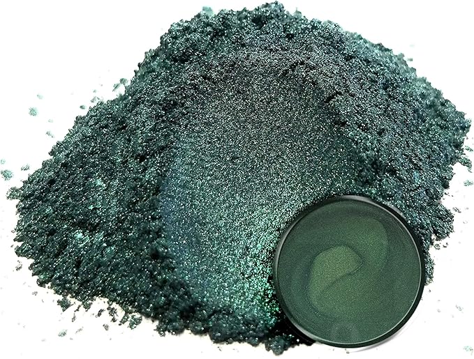 Eye Candy Pigments Premium Green Mica Powder - Green Day (50gr) - for Epoxy, Resin, Soap, Paint, Woodworking, Acrylic Pouring, Bath Bombs, Fishing Lures - DIY Arts and Crafts Additive