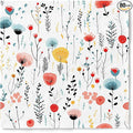 80 pcs Premium Designer Paper Napkins, 3-Ply 6.5x6.5-inches Disposable Decorative White Floral Napkin for Wedding Birthday Anniversary Lunch Dinner Party