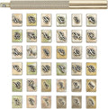 Yoption 37 Pieces Leathercarft Stamping Tool Set, 6mm Alphabet Letters and Numbers Stamps Leather Craft Stamping Tools with Gift Box
