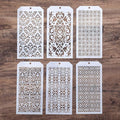 DIY Decorative Stencil Template for Scrapbooking Painting on Wall Furniture Crafts,Set of 6 (Damask)