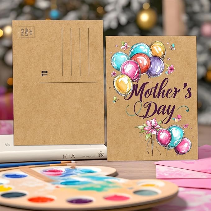 Kraft 4x6 Blank Postcards for Mailing, Brown Cardstock Paper, Thick Cardstock, Ideal for Greeting Cards, Thank You, Invitations & DIY Projects