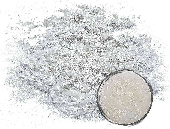 Eye Candy Pigments Premium White Mica Powder - Snowflake (50gr) - for Epoxy, Resin, Soap, Paint, Woodworking, Acrylic Pouring, Bath Bombs, Fishing Lures - DIY Arts and Crafts Additive