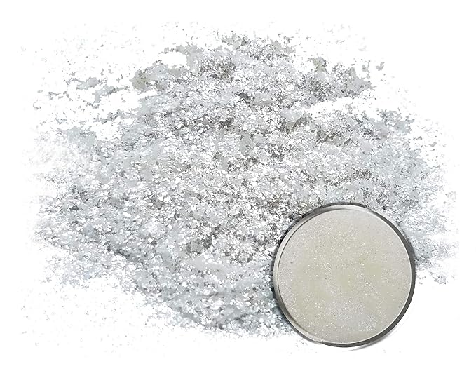 Eye Candy Pigments Premium Ghost Mica Powder - Glimmer White (50gr) - for Epoxy, Resin, Soap, Paint, Woodworking, Acrylic Pouring, Bath Bombs, Fishing Lures - DIY Arts and Crafts Additive