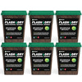 FlashDry All Purpose Organic Industrial Absorbent - 5 Liter Bucket, Case of 6- Instantly Absorbs Liquid Spills - Safer and 5-7x More Absorbent Than Clay - Lightweight & Refillable - OSHA Compliant