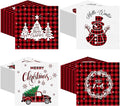 Janlaugh 200 Pcs Christmas Paper Cocktail Napkins Disposable 2 Ply Xmas Style Decoupage Beverage Napkins for Xmas Holiday Winter Dinner Table Decor