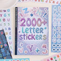 2000+ Pcs Alphabet Sticker for Journaling,Fun & Colorful Craft Letter Stickers for Junk Journal, Scrapbooking Supplies, Ideal DIY Decorative Gift for Women Teen Girls