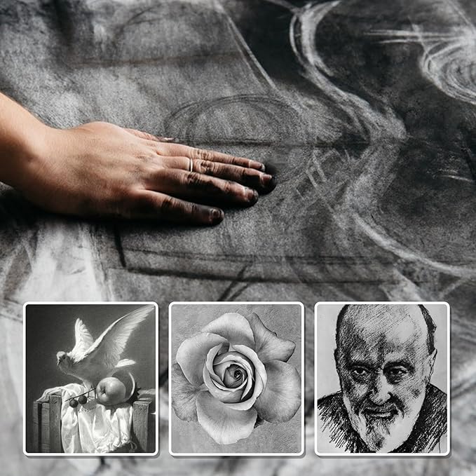 Premium Charcoal Powder for Drawing & Sketching - 2 lbs Fine Art Charcoal, Ideal for Shading, Blending - Professional & Beginner Artist Supplies (2 Pounds)